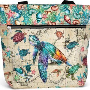 Aesthetic Tote Bag Women Polyester Large Capacity Laptop Work School Gift